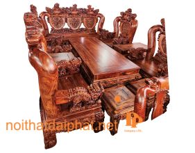 SALON GỖ CẨM LAI TAY 18 10 MÓN