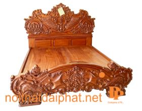 GIƯỜNG PHẢN HOÀNG GIA GÕ ĐỎ VIP