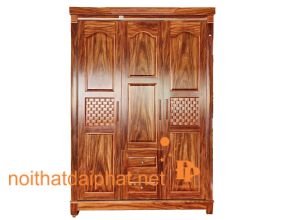 TỦ ÁO 3 CÁNH GỖ CẨM