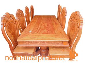 BÀN ĂN HƯƠNG ĐÁ VUÔNG 8 GHẾ