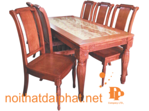 BÀN ĂN 6 GHẾ MẶT ĐÁ