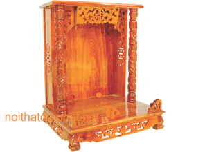 BÀN THỜ MÁI BẰNG GÕ ĐỎ
