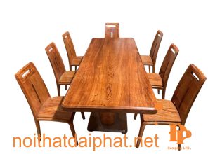 BÀN ĂN SỒI MẶT LIỀN 8 GHẾ