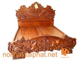 GIƯỜNG PHẢN HOÀNG GIA GÕ ĐỎ VIP