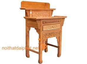 BÀN CÚNG 2 TẦNG GỖ GÕ ĐỎ 88CM