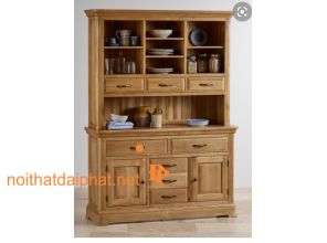 KỆ CHÉN BÁT GỖ SỒI 2