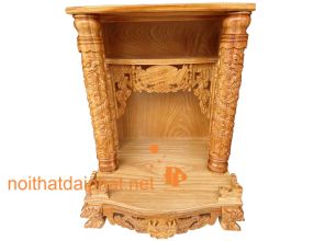 BÀN THỜ ÔNG ĐỊA ĐIỆN TỬ TRỤ GÕ