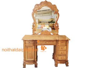 BÀN PHẤN GÕ ĐỎ CHẠM