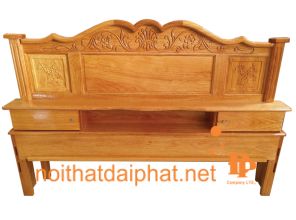 GIƯỜNG GỖ GÕ ĐỎ