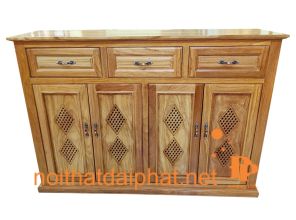 TỦ GIÀY GÕ 4 CÁNH 3 NGĂN 