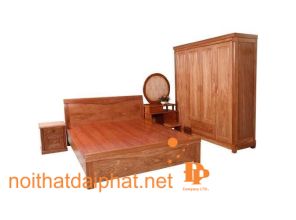 BỘ COMBO GIƯỜNG TỦ  GỖ GÕ ĐỎ 1
