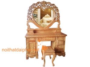 BÀN PHẤN GỖ GÕ ĐỎ TRÁI TIM
