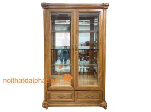 TỦ RƯƠU GÕ BO GÓC 1M27
