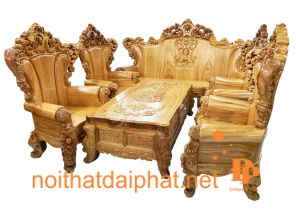 SALON HOÀNG GIA 10 MÓN GỖ GÕ ĐỎ