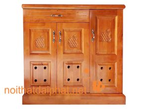 TỦ GIÀY XOAN TÁO 3 CÁNH 1 NGĂN
