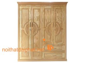 TỦ ÁO GHÉP PHỦ SỒI 4 CÁNH