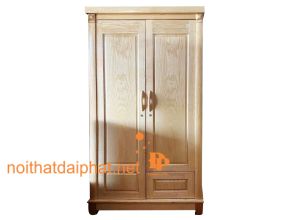 TỦ ÁO GỖ SỒI 2 CÁNH 01