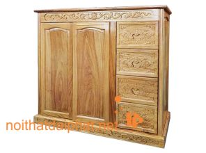 TỦ COMPOT GÕ 2 CÁNH 4 NGĂN
