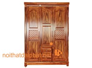 TỦ ÁO 3 CÁNH GỖ CẨM