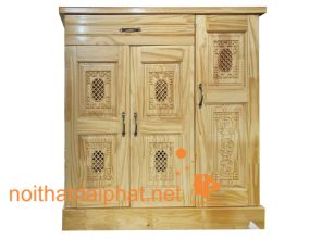 TỦ GIÀY 3 CÁNH 1 NGĂN GỔ GHÉP