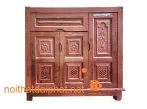 TỦ GIÀY XOAN ĐÀO 3 CÁNH 1 NGĂN