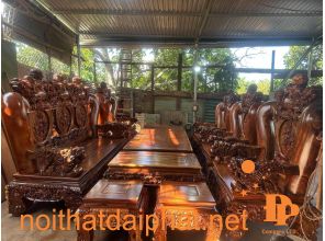 SALON GỖ CẨM LAI TAY 24 - 10 MÓN