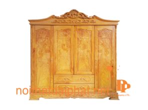 TỦ ÁO GÕ ĐỎ 4 CÁNH 2.0M