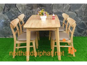 BÀN TRÀ 4 GHẾ GỖ THÔNG