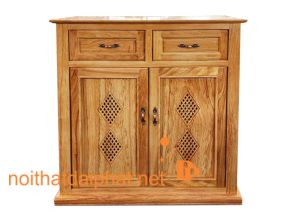 TỦ GIÀY DÉP GÕ 2 CÁNH 2 NGĂN