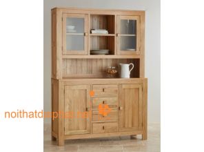 KỆ CHÉN BÁT GỖ SỒI 4