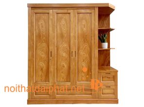 TỦ ÁO GÕ 3 CÁNH TRANG TRÍ 01