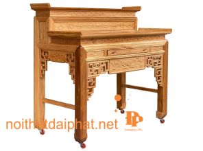 ÁN GIAN THỜ CẤP SEN GÕ 1M54