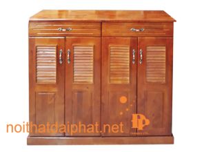 TỦ GIÀY DÉP 4 CÁNH GỖ CAO SU