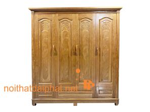 TỦ ÁO GÕ 4 CÁNH 04
