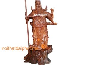 Quan Công Gỗ Hương Cao 2m