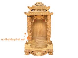 BÀN THỜ ÔNG ĐỊA MÁI NGÓI GỖ GÕ ĐỎ