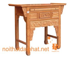 BÀN CÚNG 1 TẦNG GỖ GÕ ĐỎ 1M27