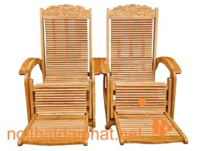 GHẾ DÂY GÕ 3 DÂY NAN NHỎ