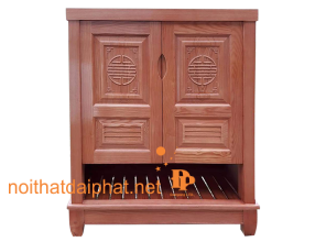 TỦ GIÀY DÉP 2 CÁNH GỖ XOAN ĐÀO