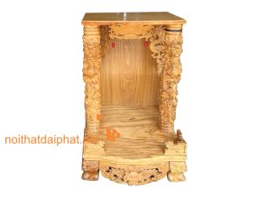 BÀN THỜ ÔNG ĐỊA MÁI BẰNG GỖ ĐỎ