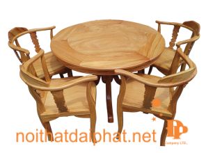 BÀN TRÀ GÕ ĐỎ 4 GHẾ