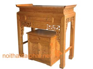BÀN CÚNG CÓ BÀN CON GỖ GÕ ĐỎ