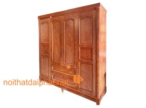 TỦ ÁO GỖ CẨM 4 CÁNH 2 NGĂN 01