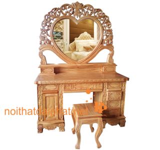 BÀN PHẤN GỖ GÕ ĐỎ TRÁI TIM