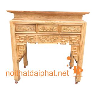ÁN GIAN THỜ SEN 1M27 GÕ