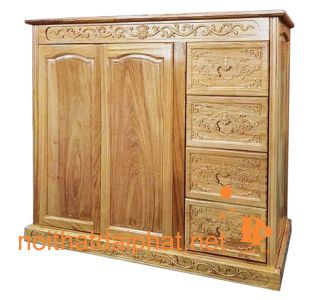 TỦ COMPOT GÕ 2 CÁNH 4 NGĂN