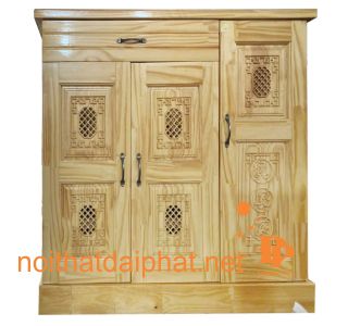 TỦ GIÀY 3 CÁNH 1 NGĂN GỔ GHÉP