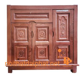 TỦ GIÀY XOAN ĐÀO 3 CÁNH 1 NGĂN