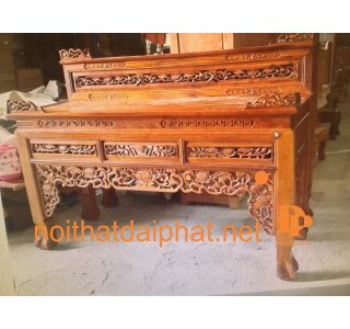 Bàn Cúng 2 tầng Hoa Sen Căm Xe