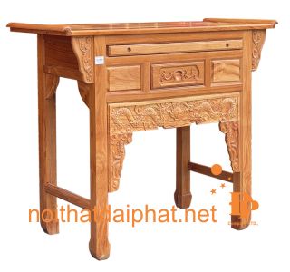 BÀN CÚNG 1 TẦNG GỖ GÕ ĐỎ 1M27